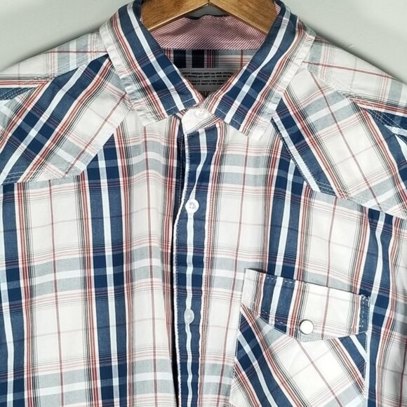 RW & CO Men's Shirt Size L Plaid RW. '99 Button Down Western - Picture 2 of 7